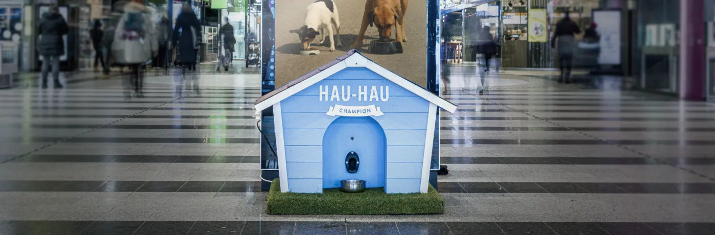 Hau-Hau Champion kotimaisen koiranruoan maisteluautomaatti